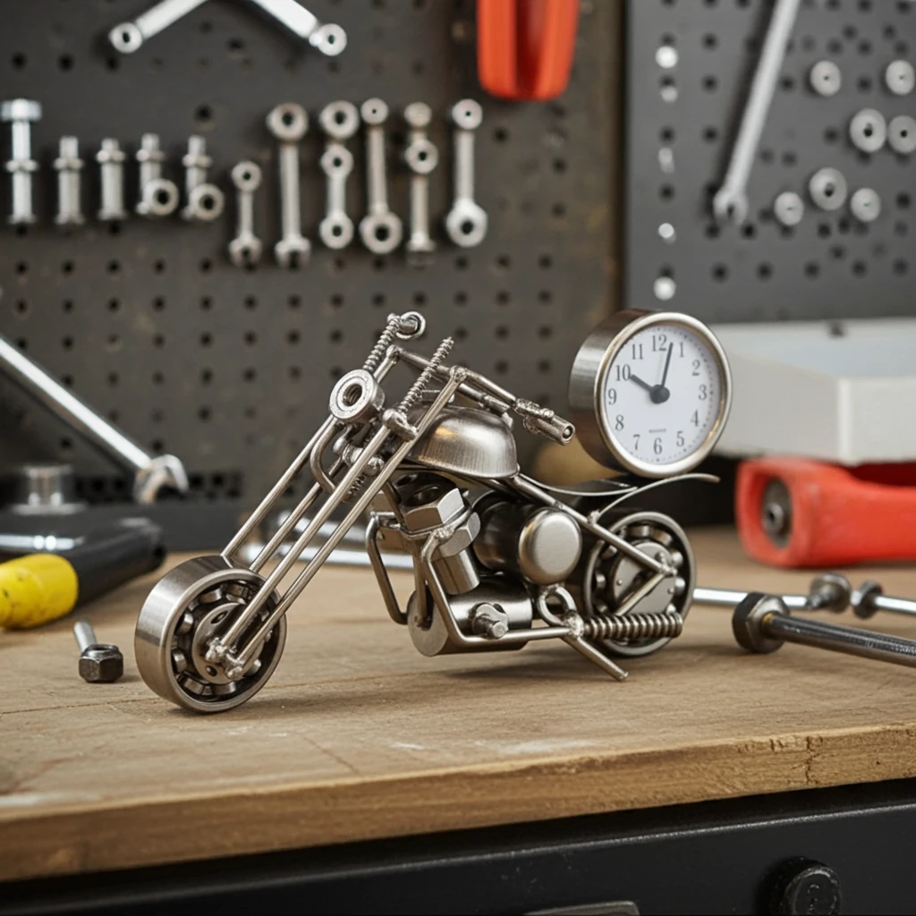 Masa Üstü Saatli Metal Motor