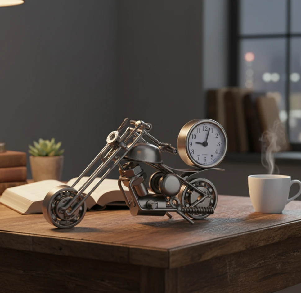 Masa Üstü Saatli Metal Motor