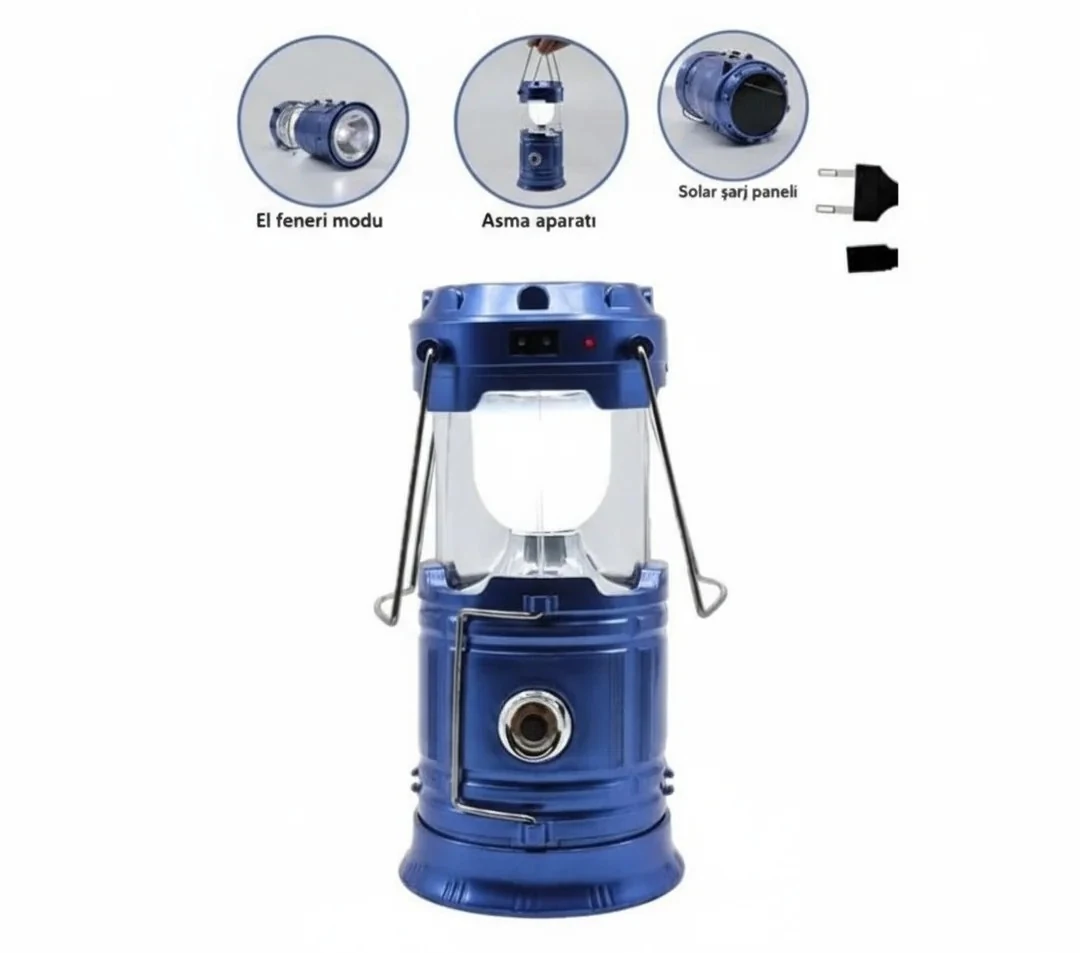 Güneş Enerjili Çok Fonksiyonlu Kamp Feneri