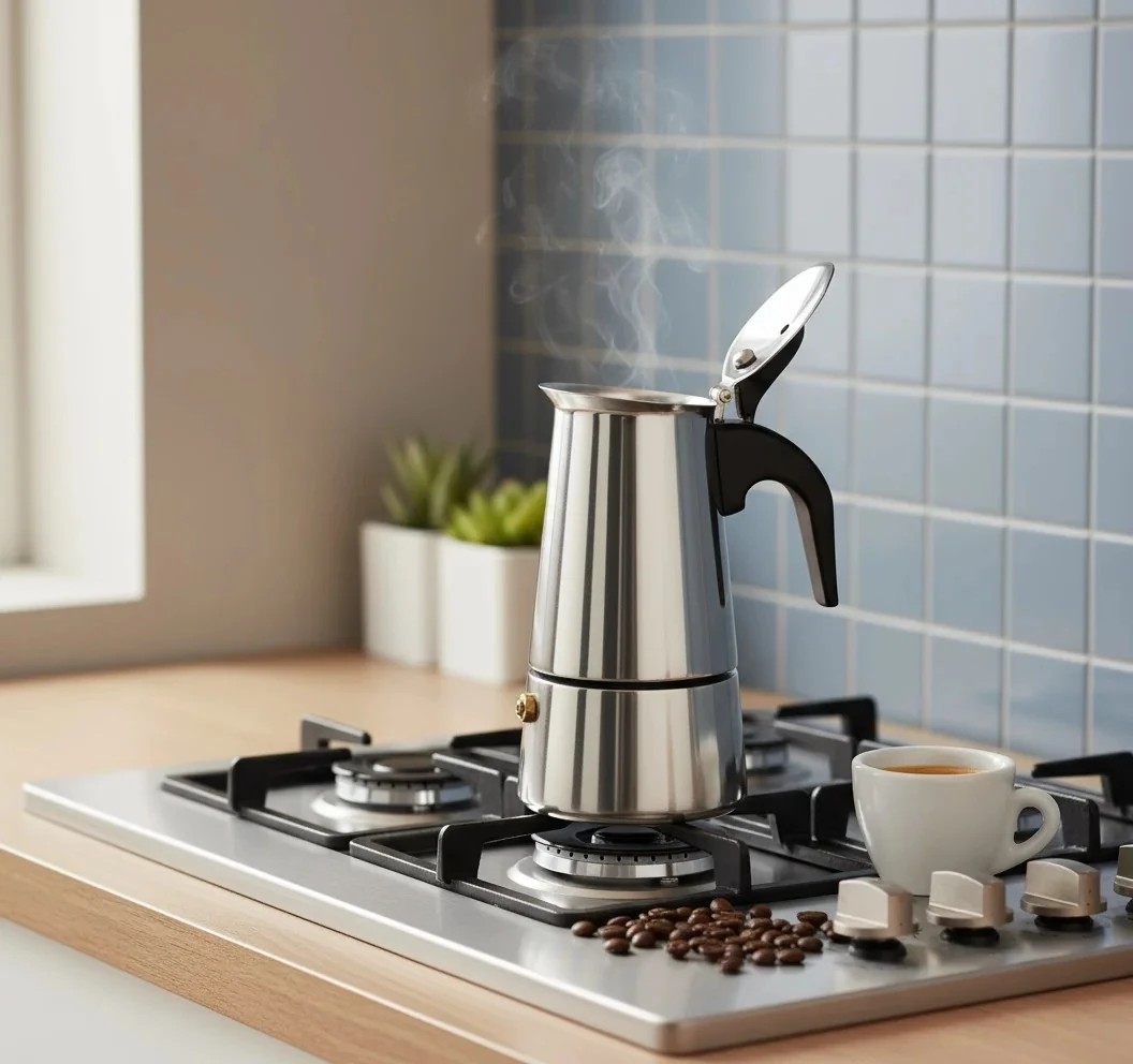 Paslanmaz Çelik Moka Pot ( 2 fincanlık )