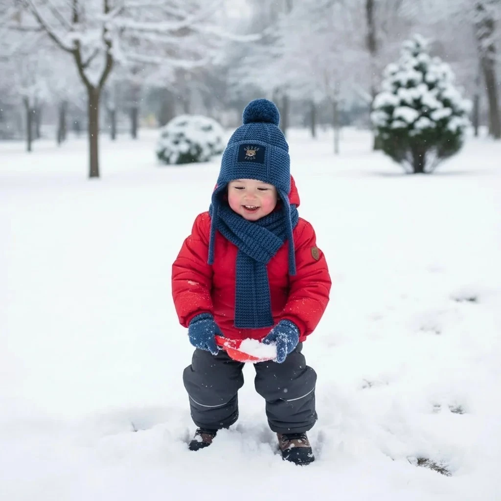 Erkek Çocuk Atkı, Bere, Eldiven Takımı 1-4 Yaş