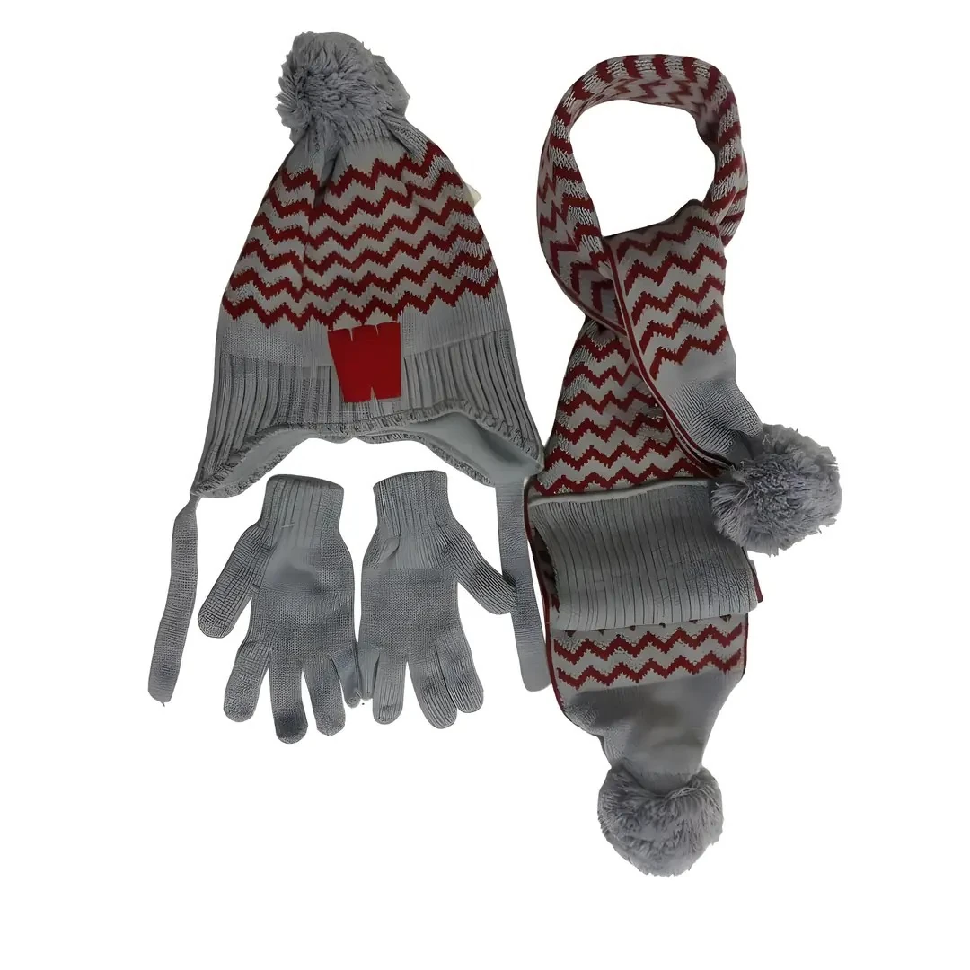 Erkek Çocuk Atkı Bere Eldiven 4-8 yaş - Gri