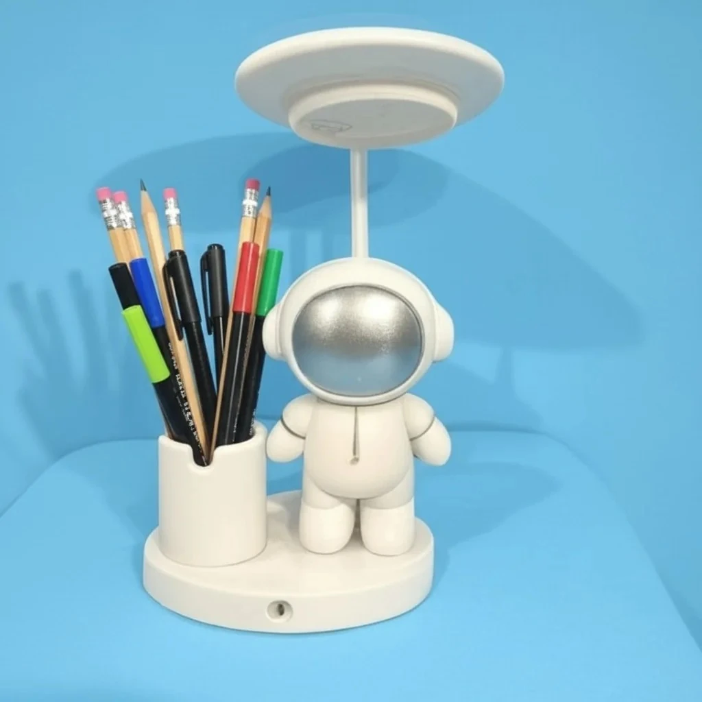 Astronot LED'li Masa Lambası Ve Kalemlik	