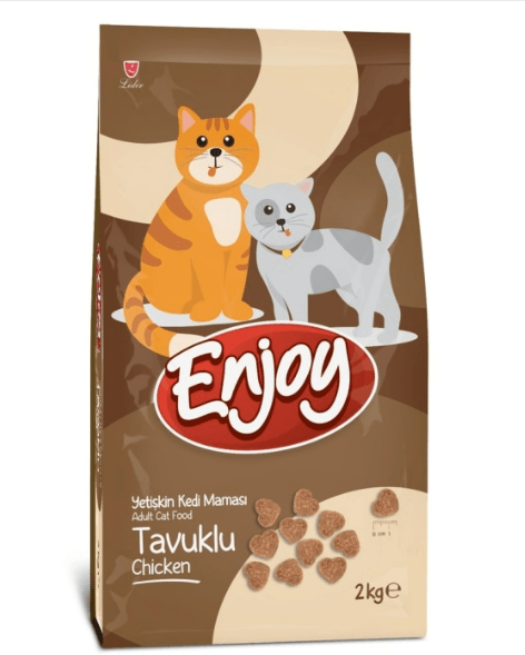 ENJOY YETİŞKİN KEDİLER İÇİN TAVUKLU TAM VE DENGELİ KEDİ MAMASI 2KG 