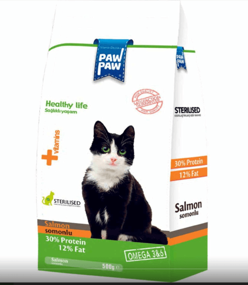 PAW PAW SOMONLU KISIRLAŞTIRILMIŞ KEDİ MAMASI 1 KG 