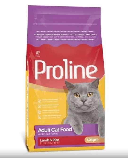 PROLİNE KUZULU PİRİNÇLİ YETİŞKİN KEDİ MAMASI 1,2 KG 