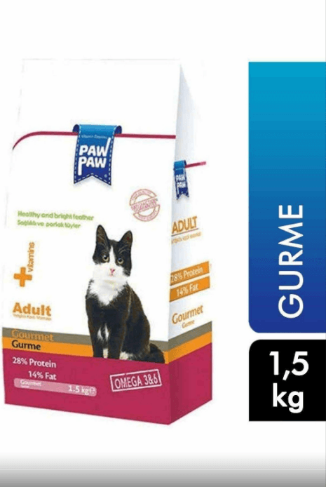 PAW PAW GURME YETİŞKİN KEDİ MAMASI 1,5 KG 