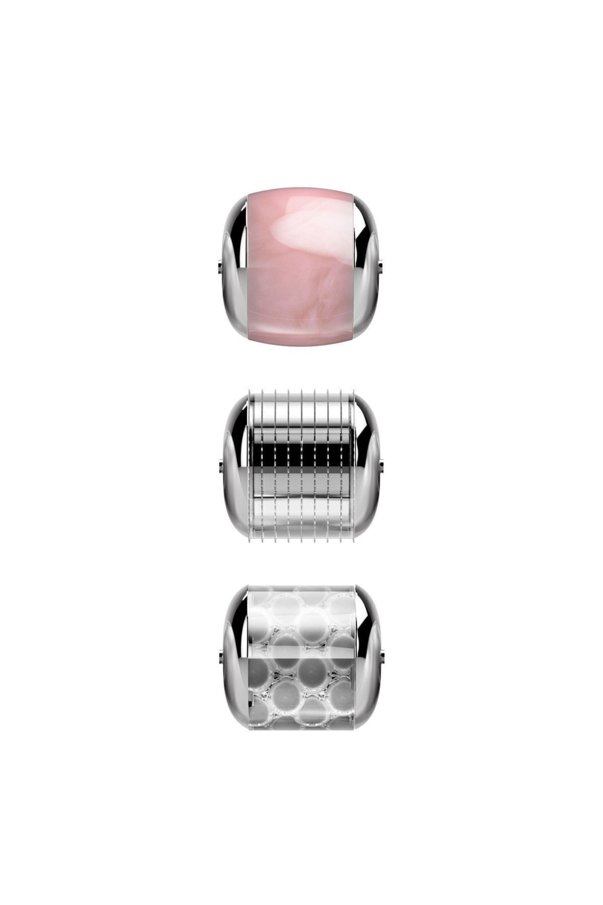 Mikro İğneli, Buz Başlığı, Pembe Kuvars Başlıklı Dermaroller Cihaz | MicroNeedle Face Roller