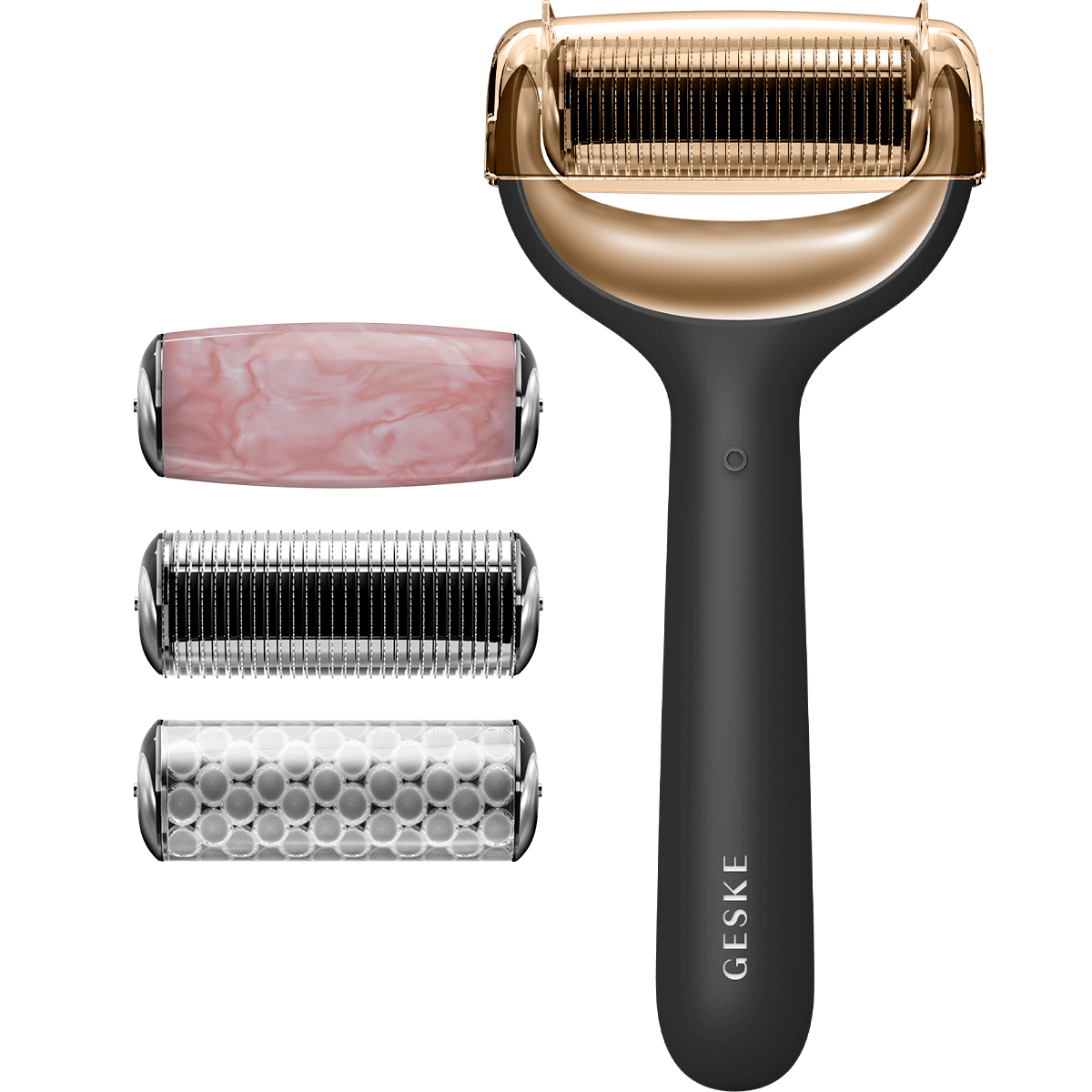 Mikro İğneli, Buz Başlığı, Pembe Kuvars Başlıklı Dermaroller | MicroNeedle Face & Body Roller