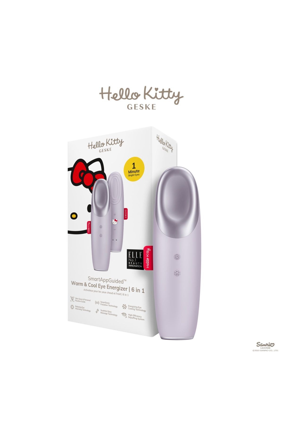 Hello Kitty Soğutma Ve Isıtma Sağlayan Akıllı Göz Çevresi Masaj Cihazı | Warm & Cool Eye Energizer - Hello Kitty Mor