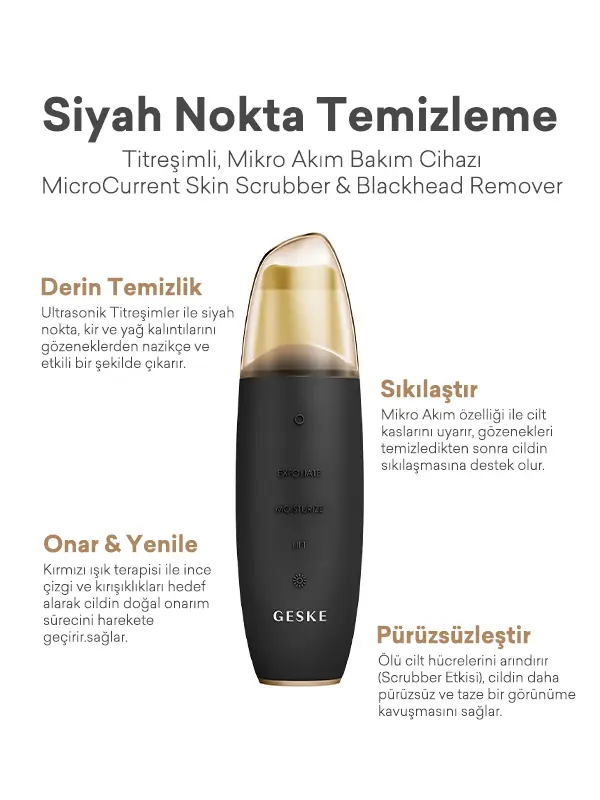 GeskeSiyah Nokta Temizleme Bakım Cihazı (Titreşimli, Mikro Akım