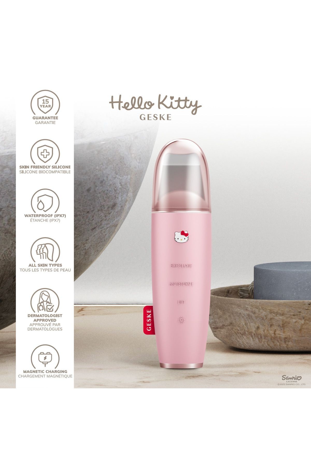 Hello Kitty Mikro Akım Siyah Nokta Temizleme Cihazı | MicroCurrent Skin Scrubber Blackhead Remover