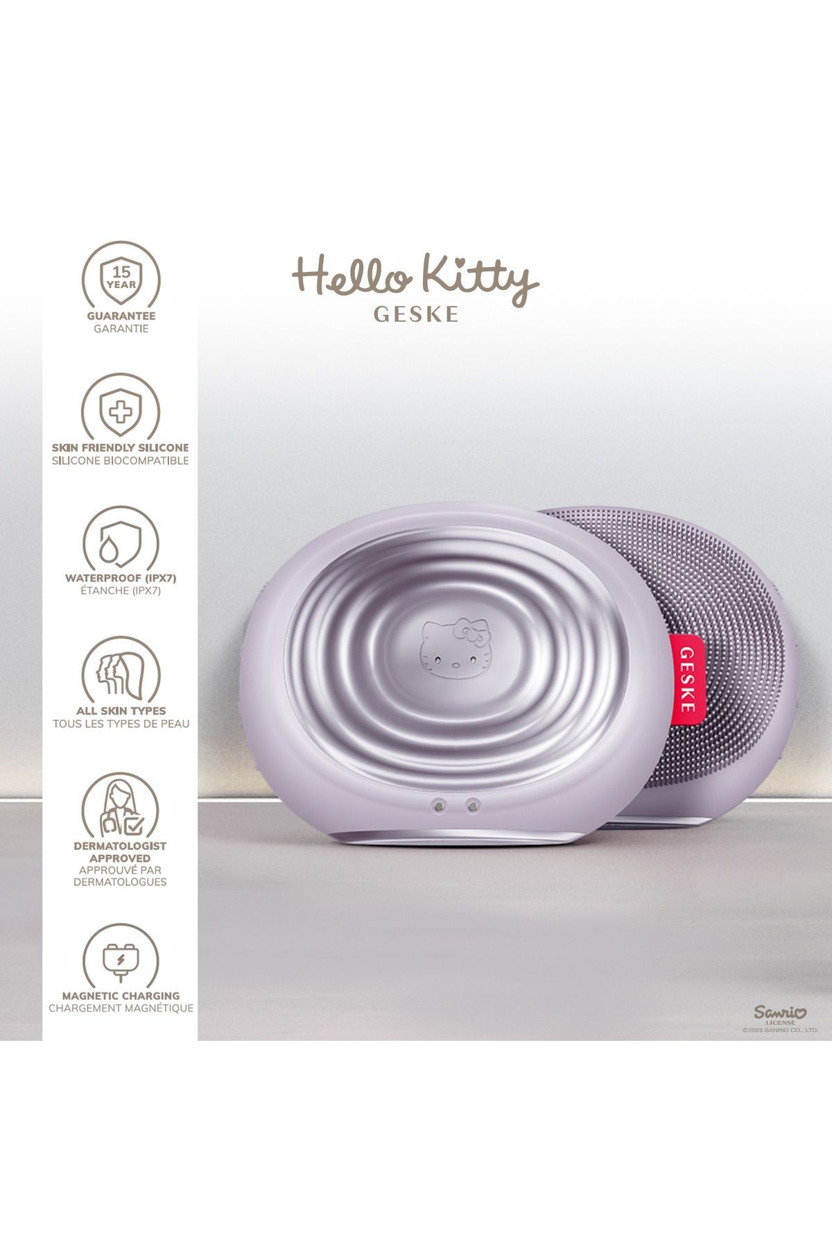 Hello Kitty Titreşimli Yüz Temizleme ve Isılı Masaj Cihazı | Sonic Thermo Facial Brush