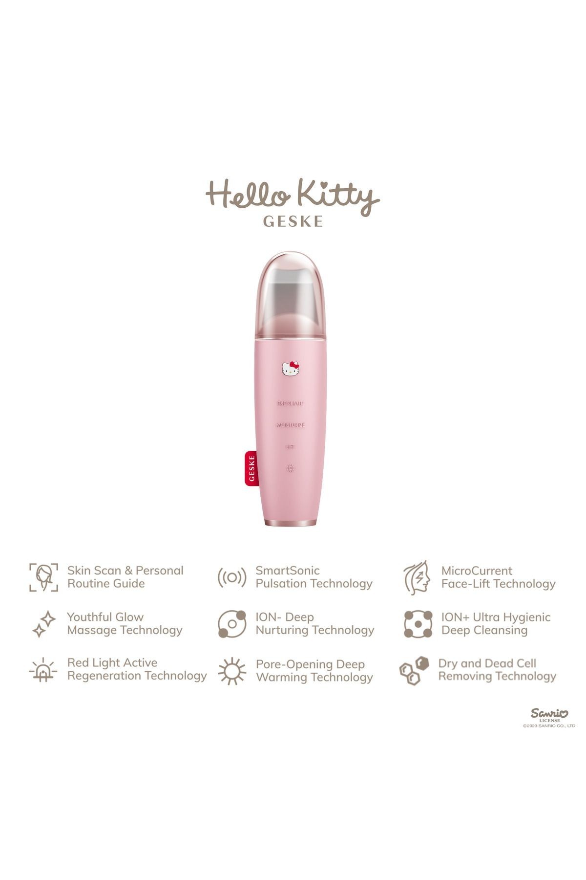 Hello Kitty Mikro Akım Siyah Nokta Temizleme Cihazı | MicroCurrent Skin Scrubber Blackhead Remover