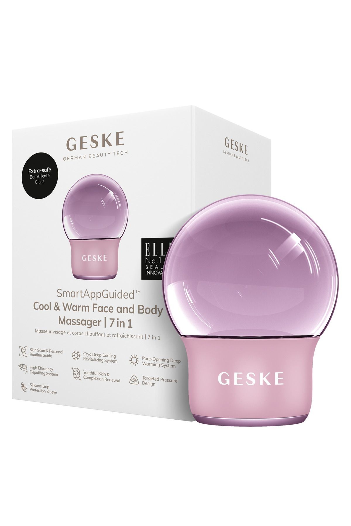 Sıcak Soğuk Yüz ve Vücut Masaj Aleti /Cool & Warm Face and Body Massager - Pembe