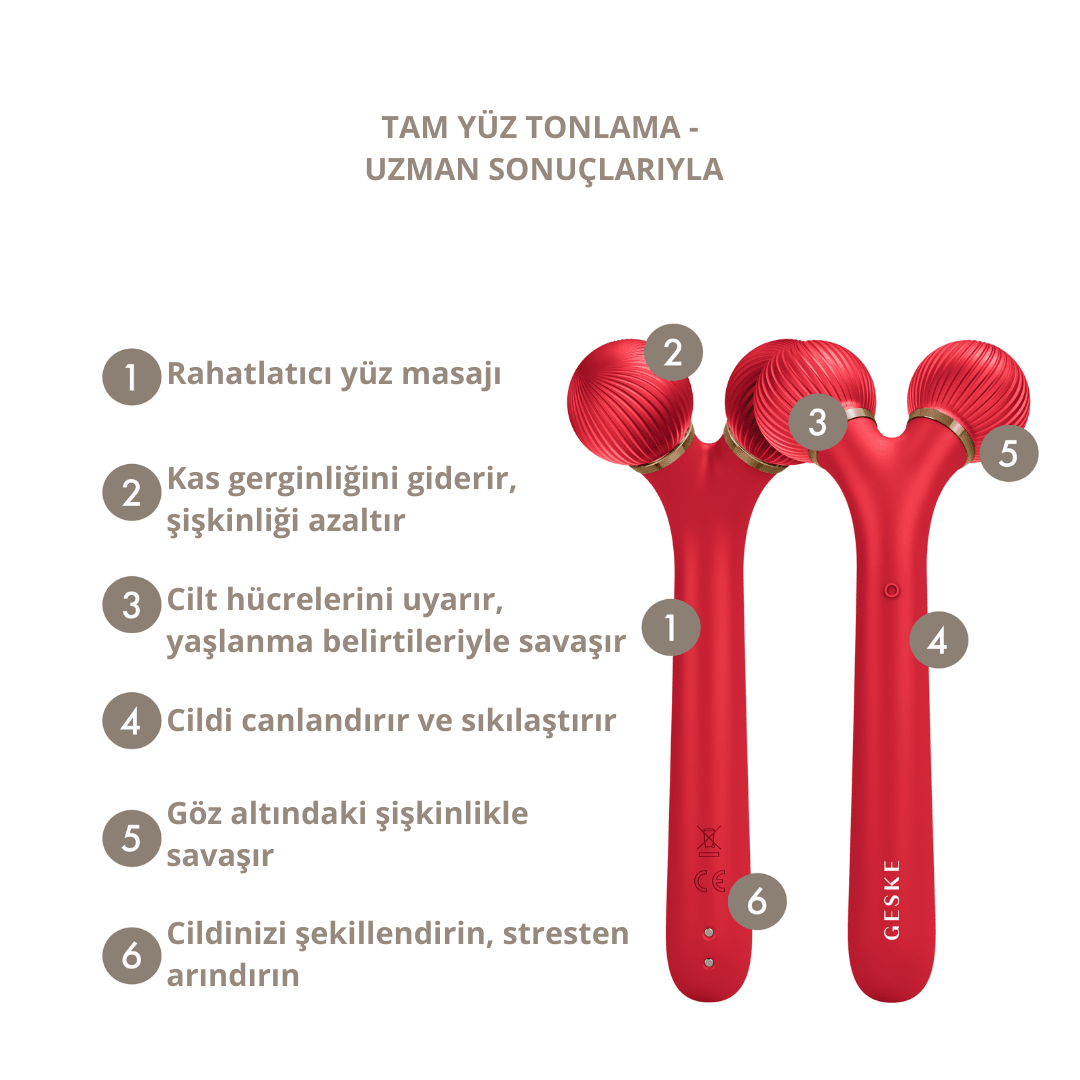 Titreşimli,  Yüz Şekillendirici  Roller Masaj  Cihazı | Sonic Facial Roller