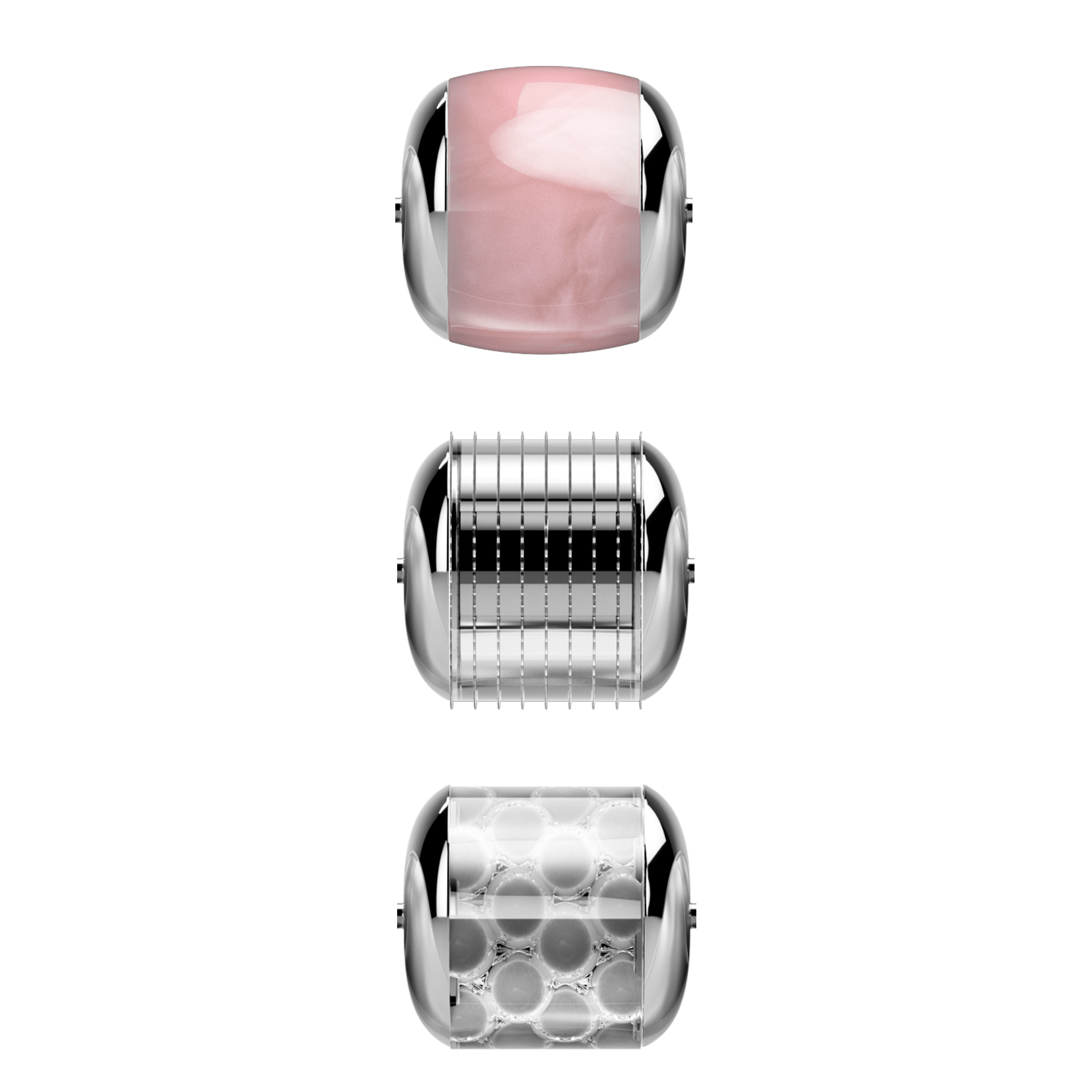 Mikro İğneli, Buz Başlığı, Pembe Kuvars Başlıklı Dermaroller Cihaz | MicroNeedle Face Roller