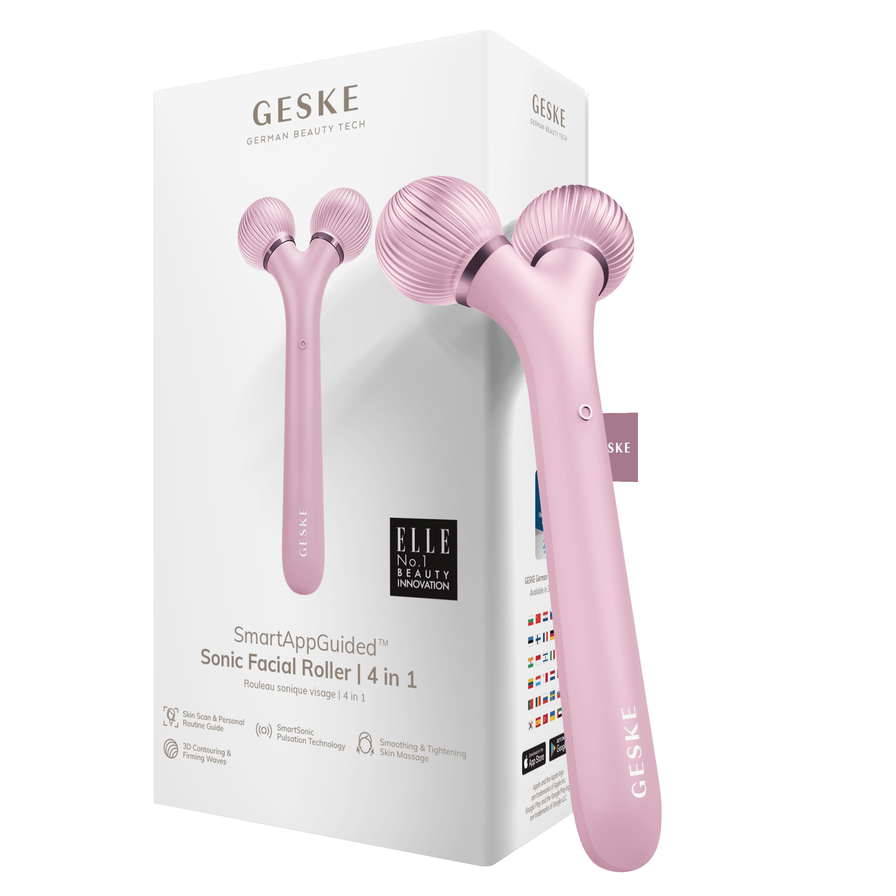 Titreşimli,  Yüz Şekillendirici  Roller Masaj  Cihazı | Sonic Facial Roller - Pembe