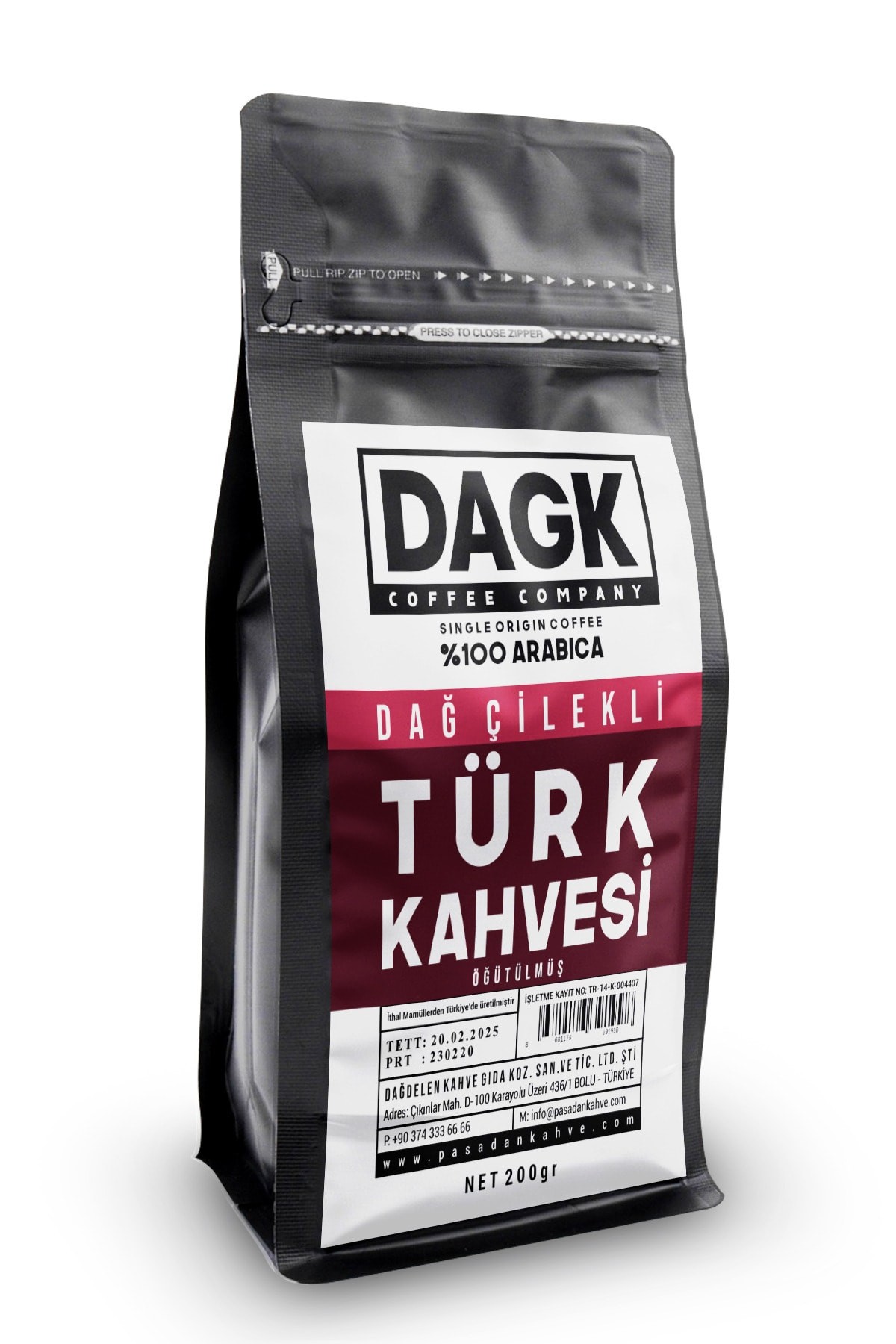 Dağ Çilekli Türk Kahvesi 200 gr (AROMALI)
