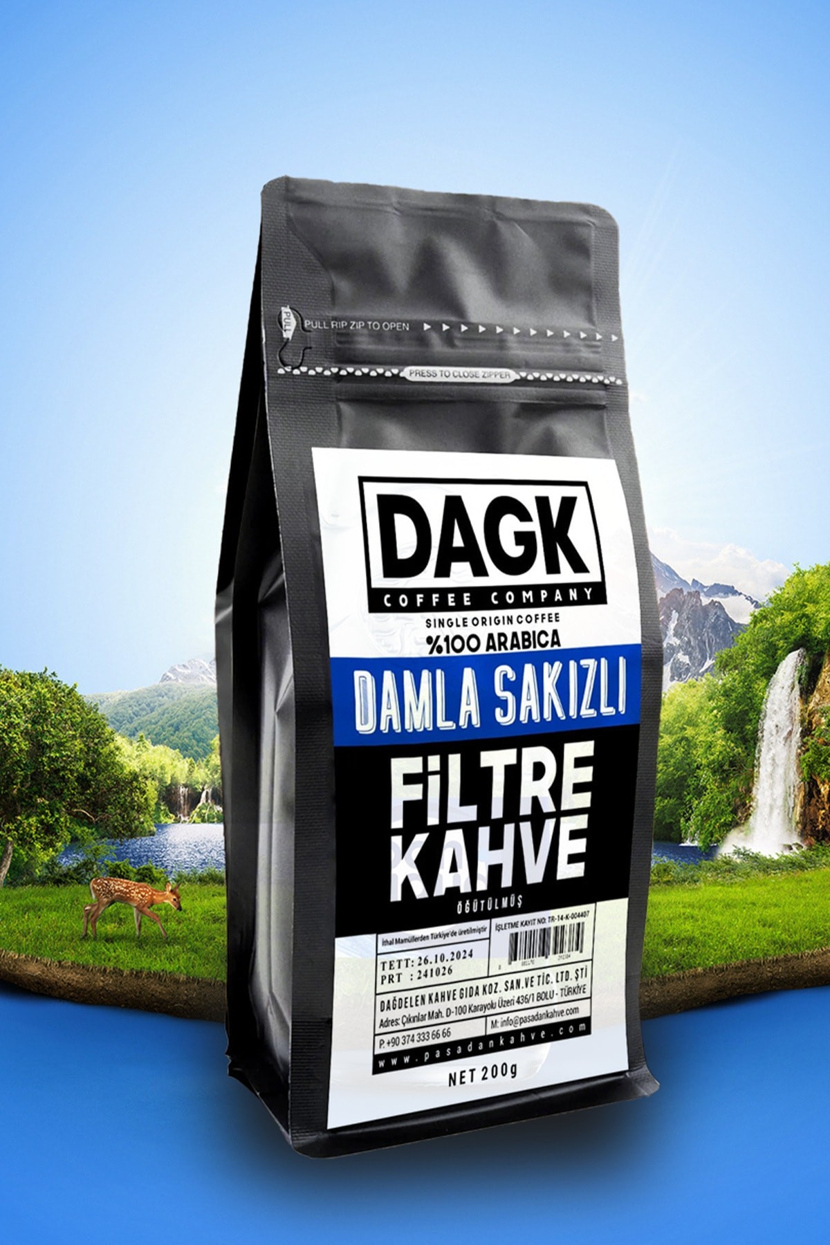 Damla Sakızlı Filtre Kahve Öğütülmüş 200g (aromalı)