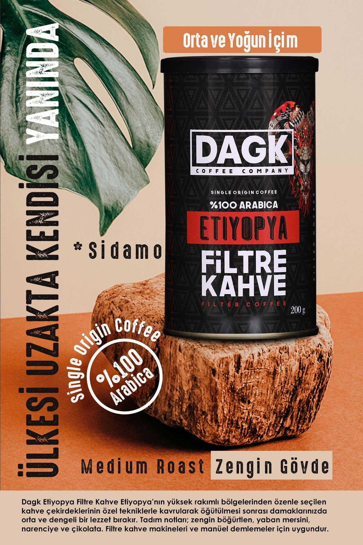 Etiyopya Filtre Kahve 200g Tnk (ÖĞÜTÜLMÜŞ)