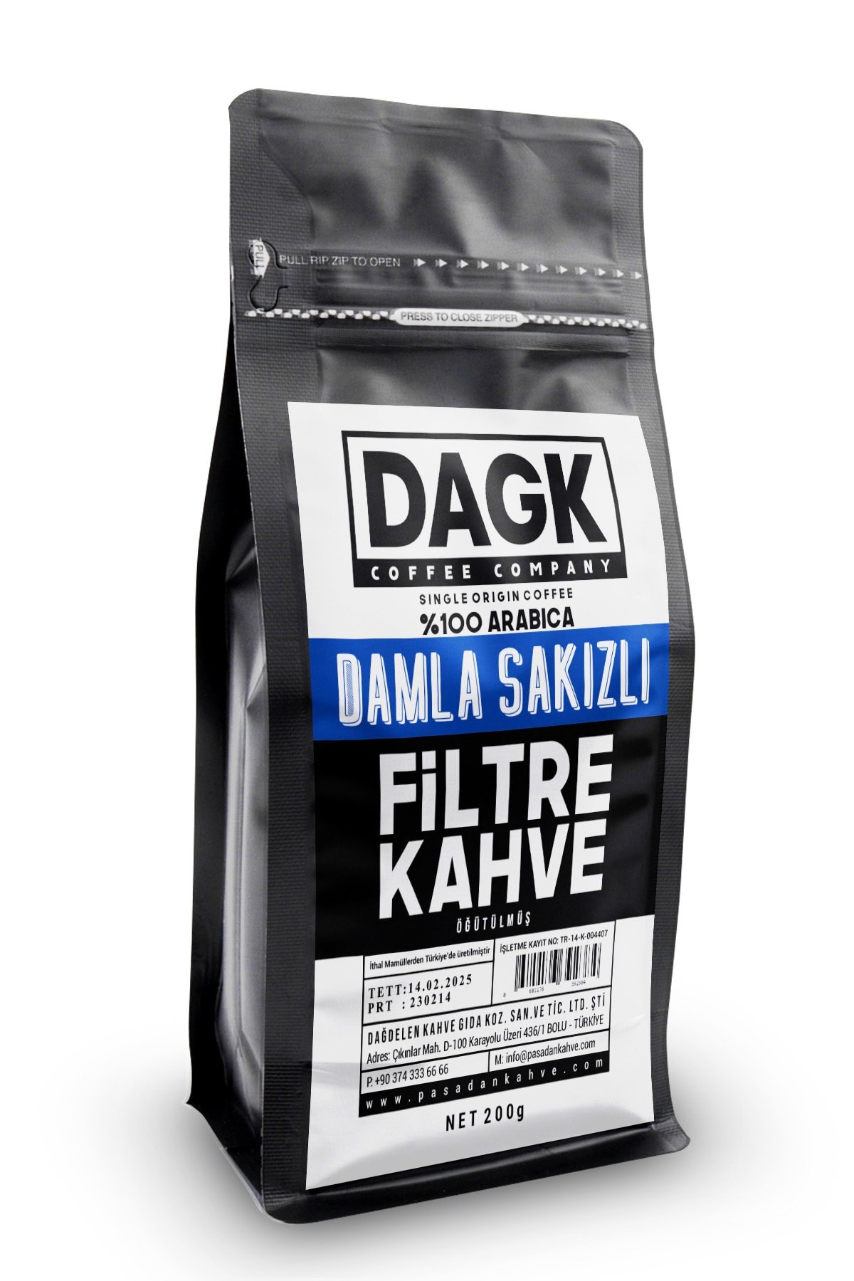 Damla Sakızlı Filtre Kahve Öğütülmüş 200g (aromalı)