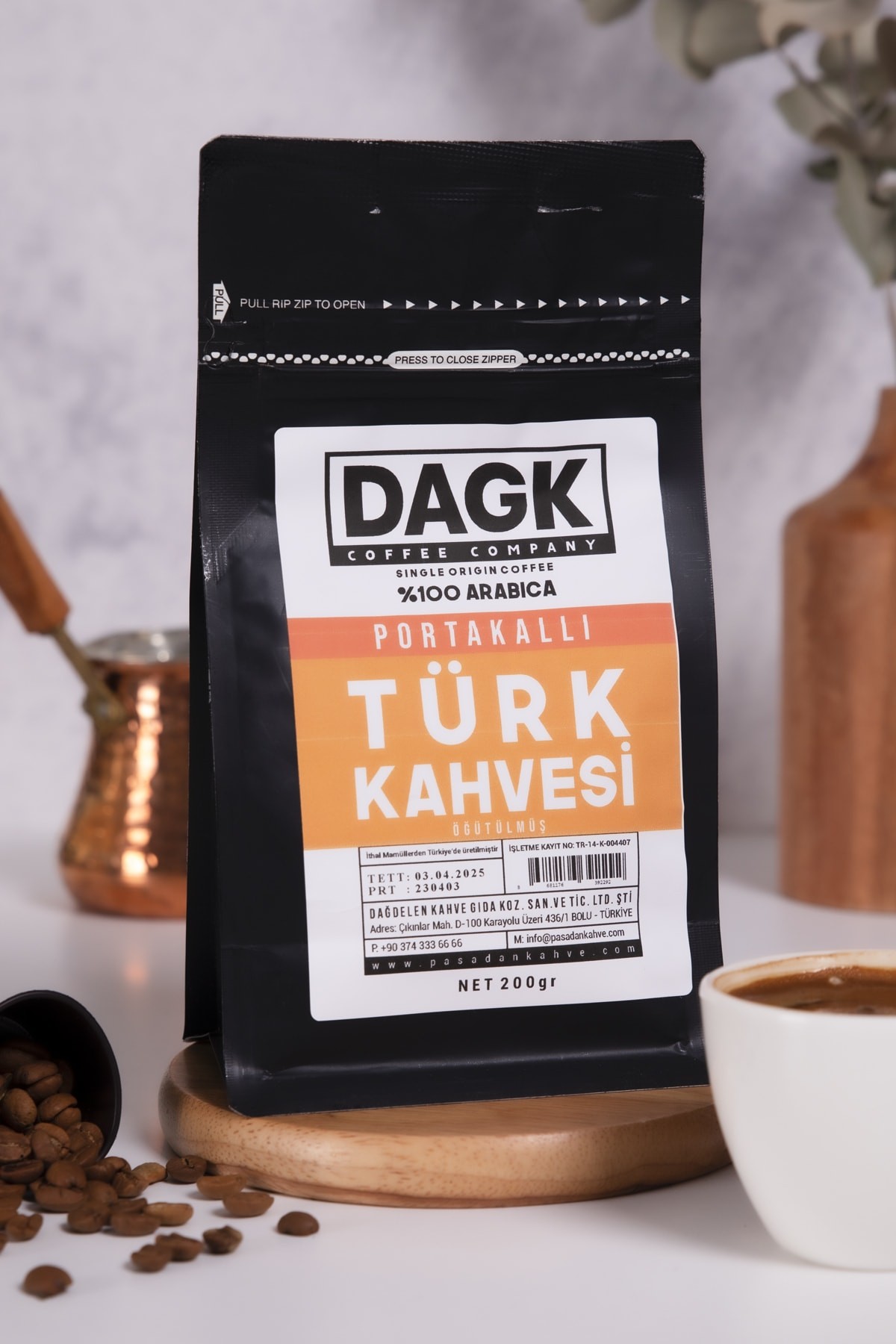 Portakallı Türk Kahvesi 200g Öğütülmüş (aromalı)