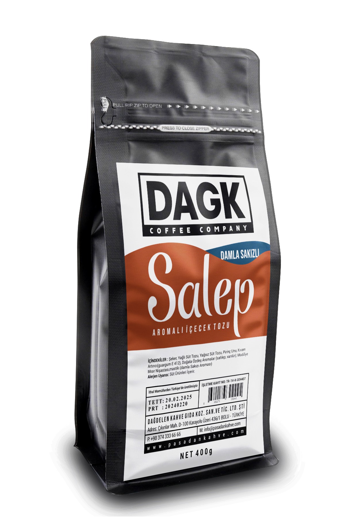 Damla Sakızlı Salep 400g (AROMALI TOZ İÇECEK)