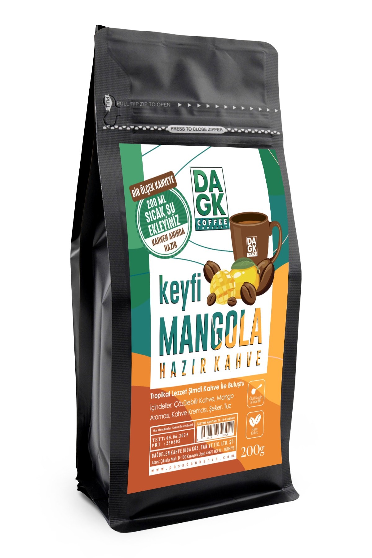 Hazır Kahve Mango Aromalı 200g
