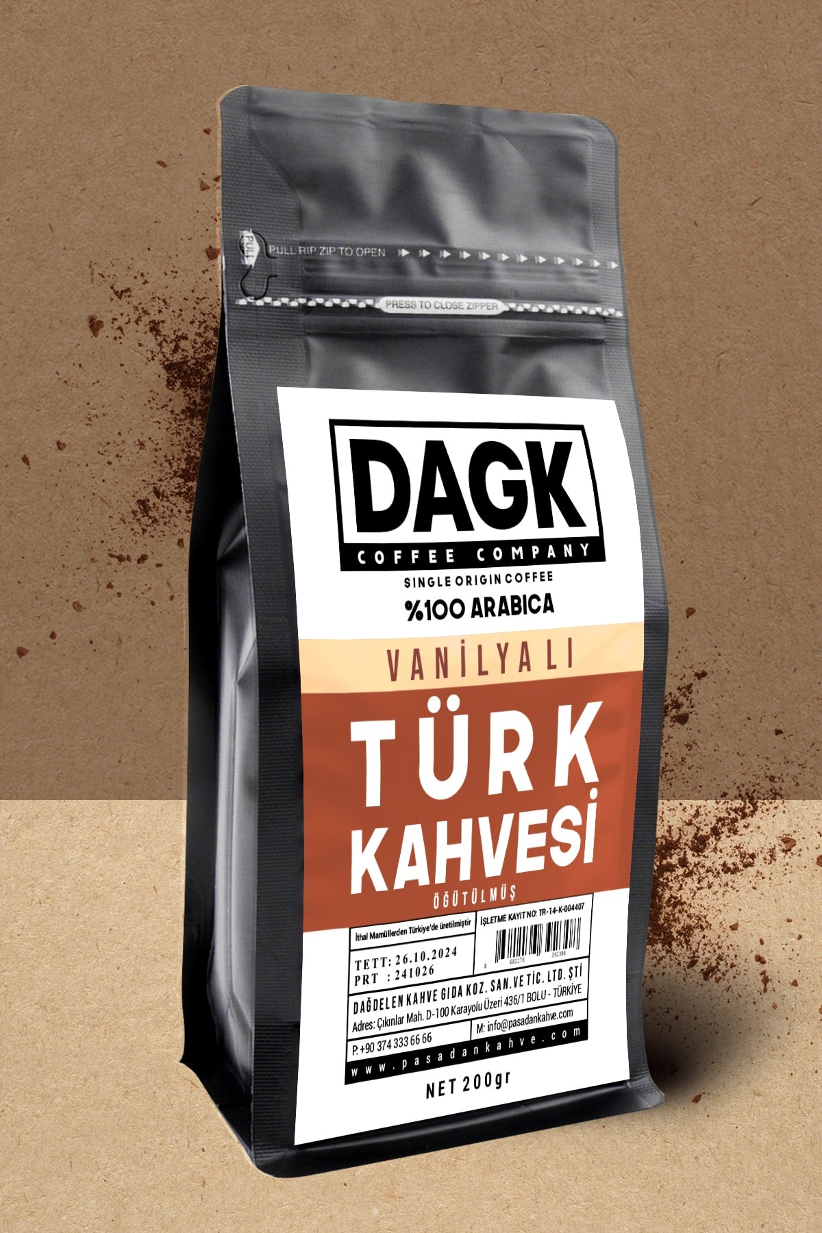 Vanilyalı Türk Kahvesi 200g Öğütülmüş