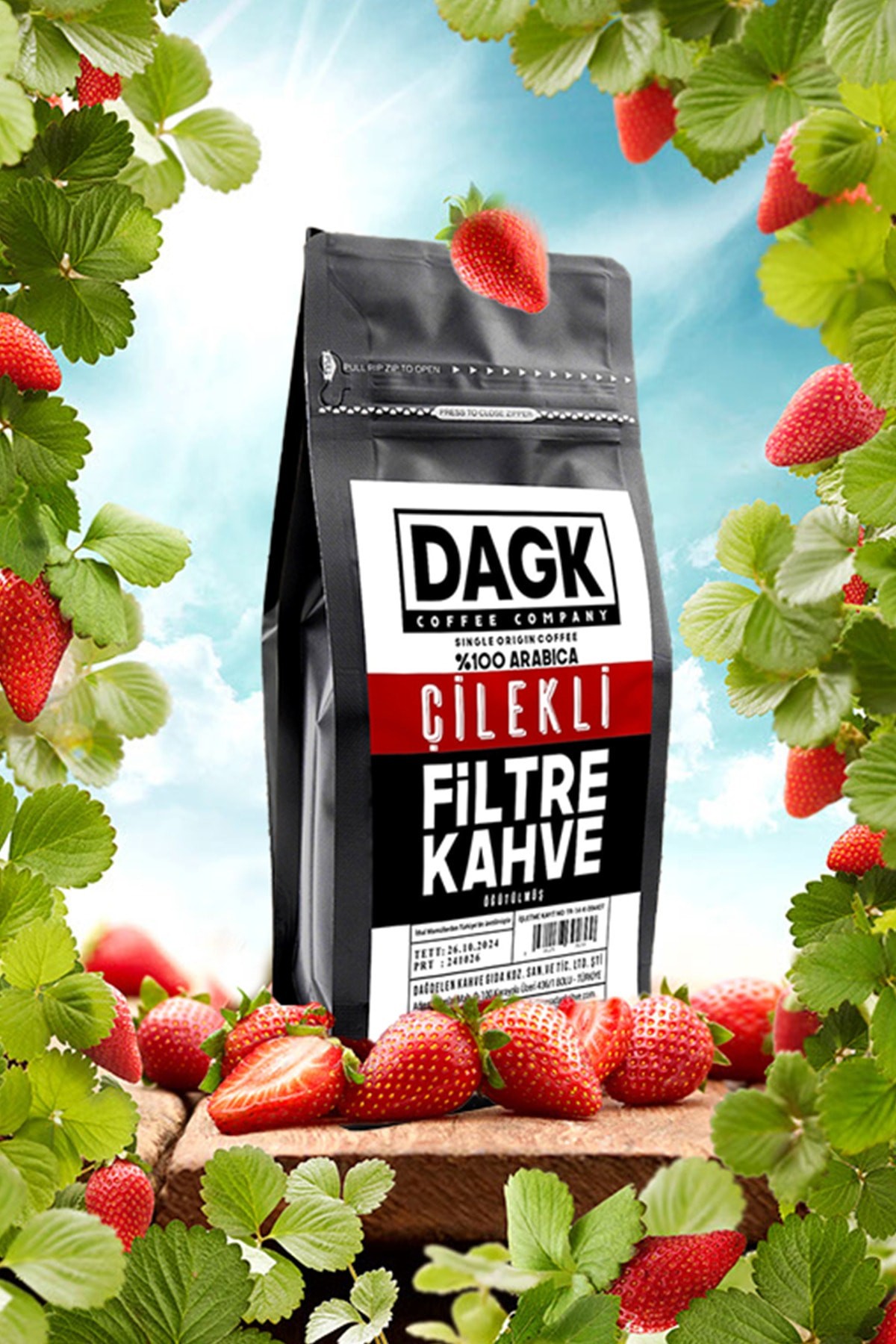Çilekli Filtre Kahve Öğütülmüş 200g (aromalı)