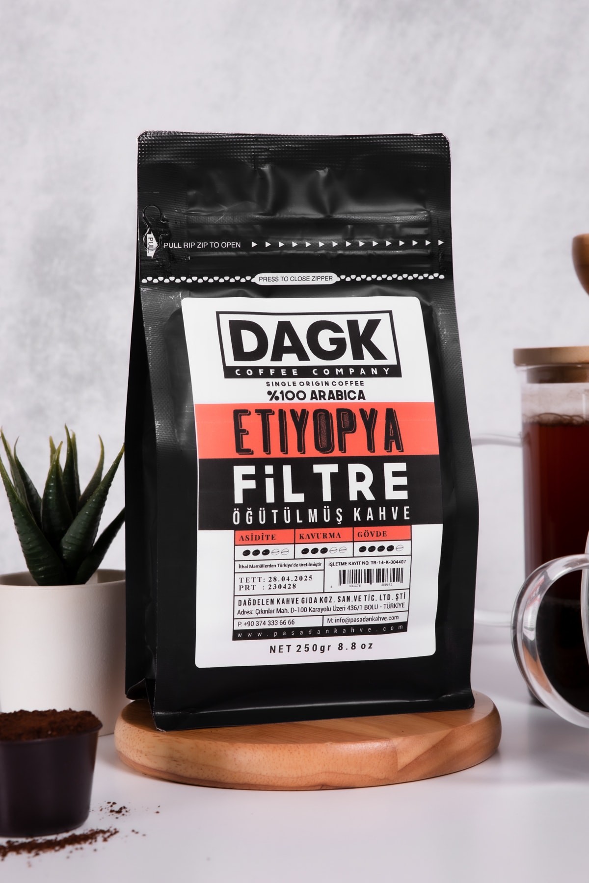 Filtre Kahve Etiyopya 250gr Öğütülmüş