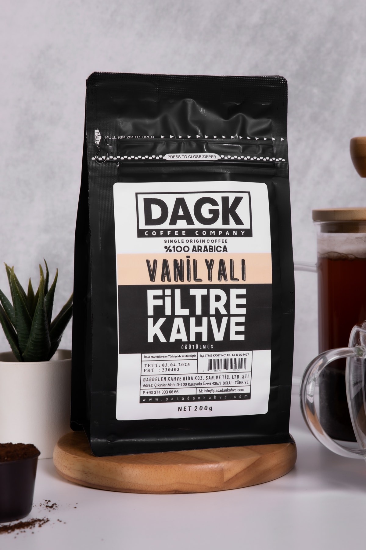 Vanilyalı Filtre Kahve Öğütülmüş 200g (aromalı)