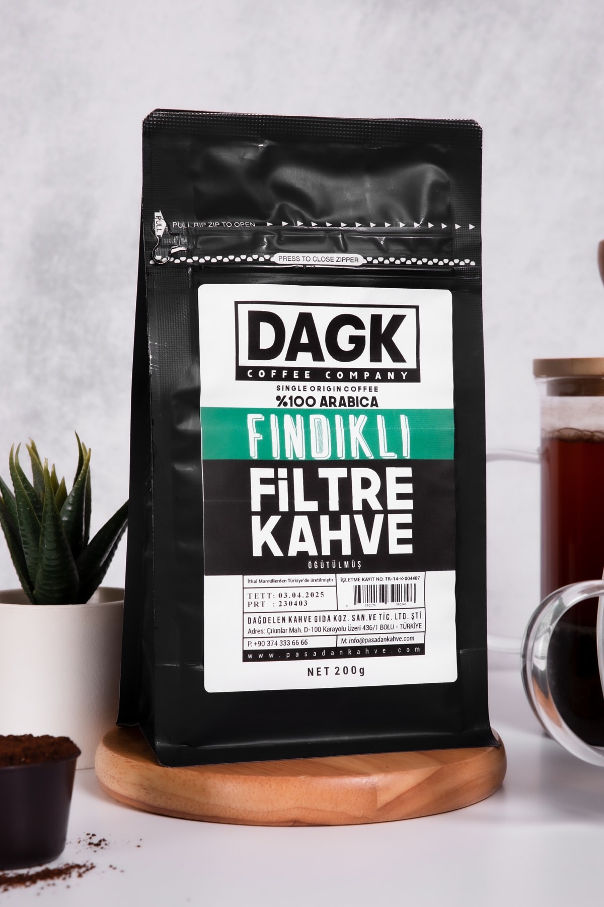 Fındıklı Filtre Kahve Öğütülmüş 200g (aromalı)