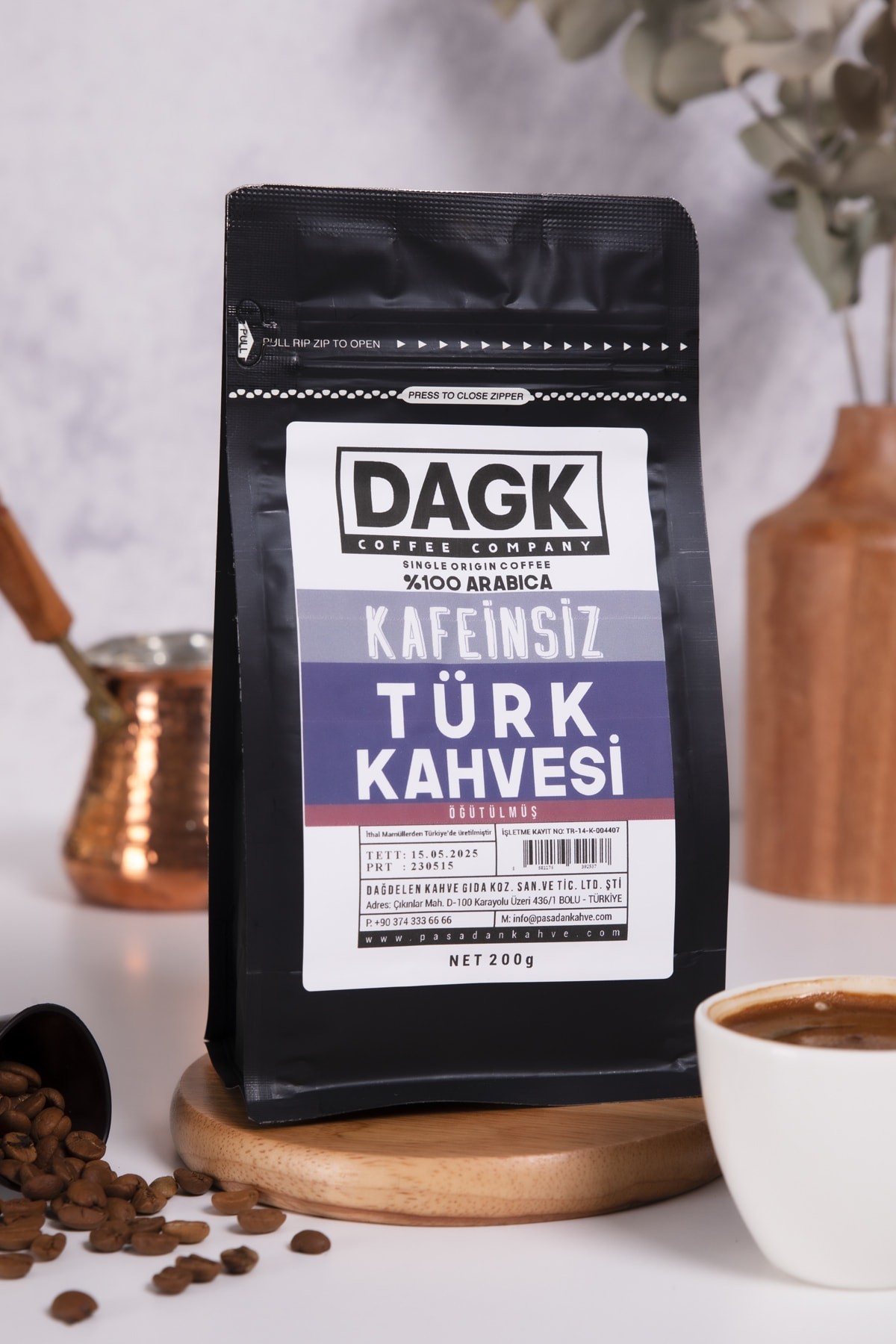 Kafeinsiz Türk Kahvesi 200gr