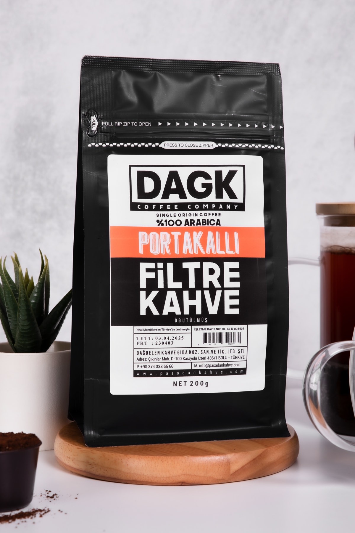 Portakallı Filtre Kahve Öğütülmüş 200g (aromalı)