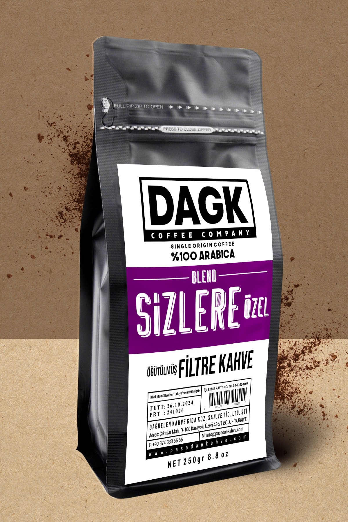 Sizlere Özel Filtre Kahve 250g Öğütülmüş