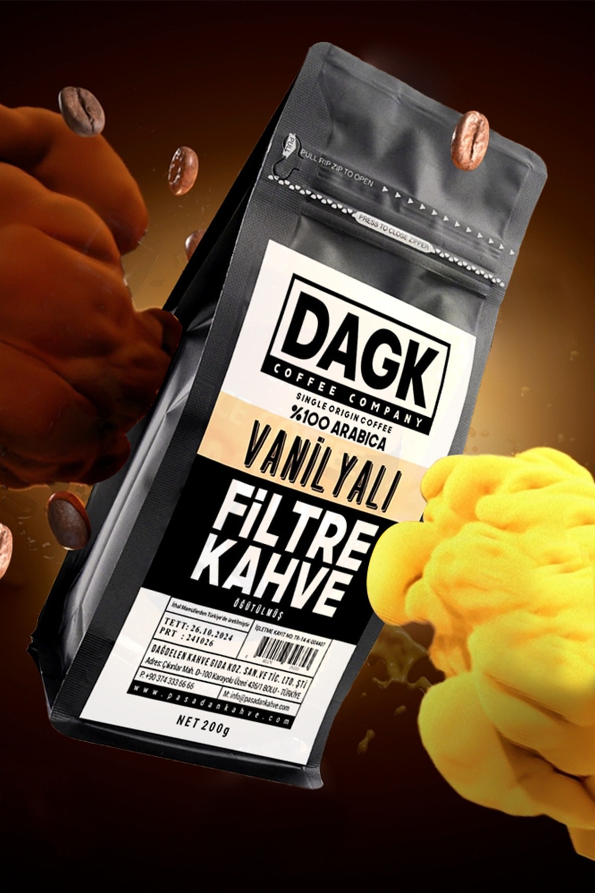 Vanilyalı Filtre Kahve Öğütülmüş 200g (aromalı)