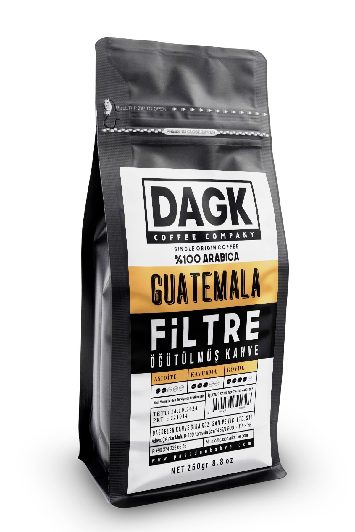 Filtre Kahve Guatemala 250gr Öğütülmüş