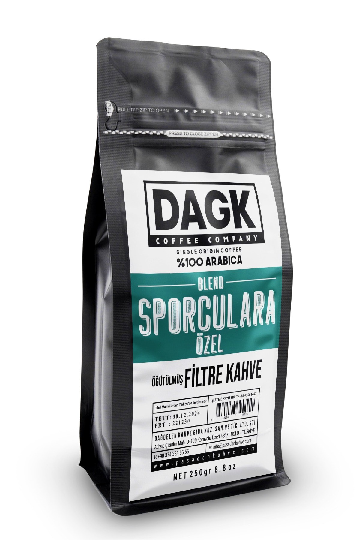 Sporculara Özel Filtre Kahve 250g Öğütülmüş