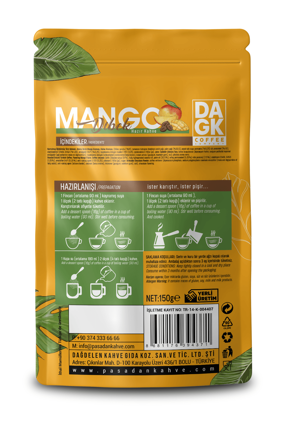 Mango Dibek Kahvesi 150g
