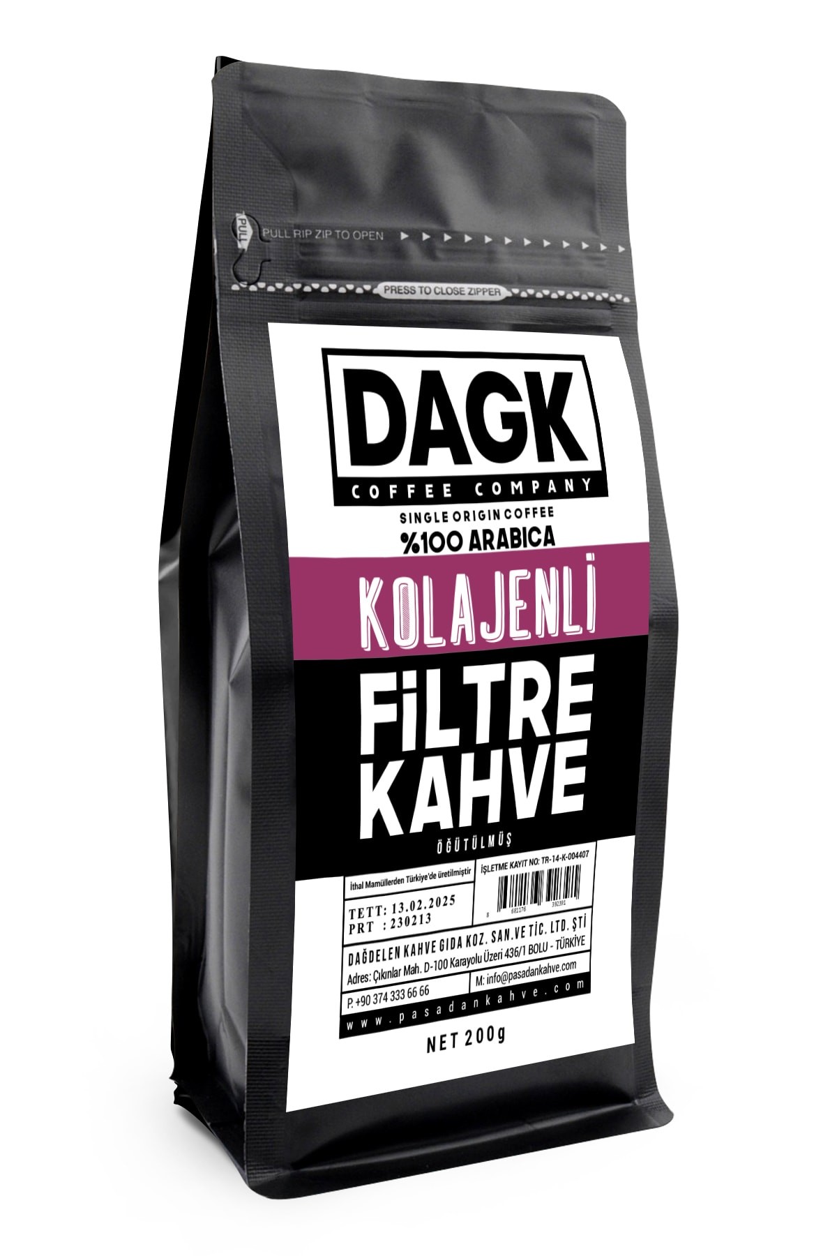 Kolajenli Filtre Kahve Öğütülmüş 200g