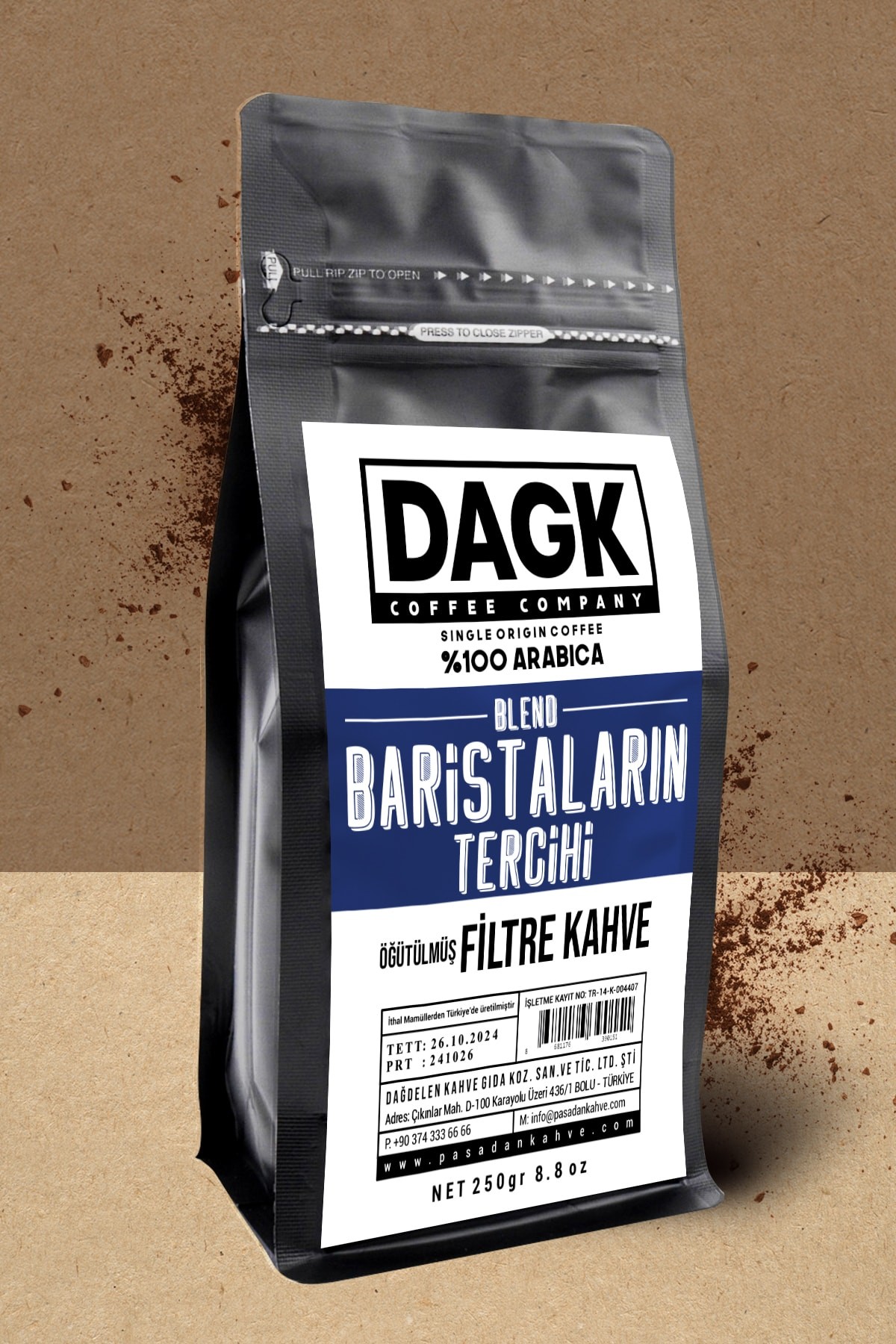 Baristaların Tercihi Filtre Kahve 250g Öğütülmüş