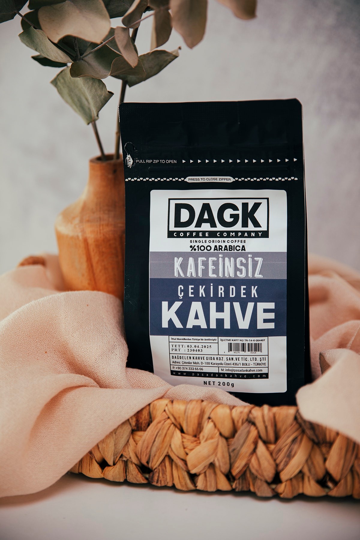Kafeinsiz Çekirdek Kahve 200g