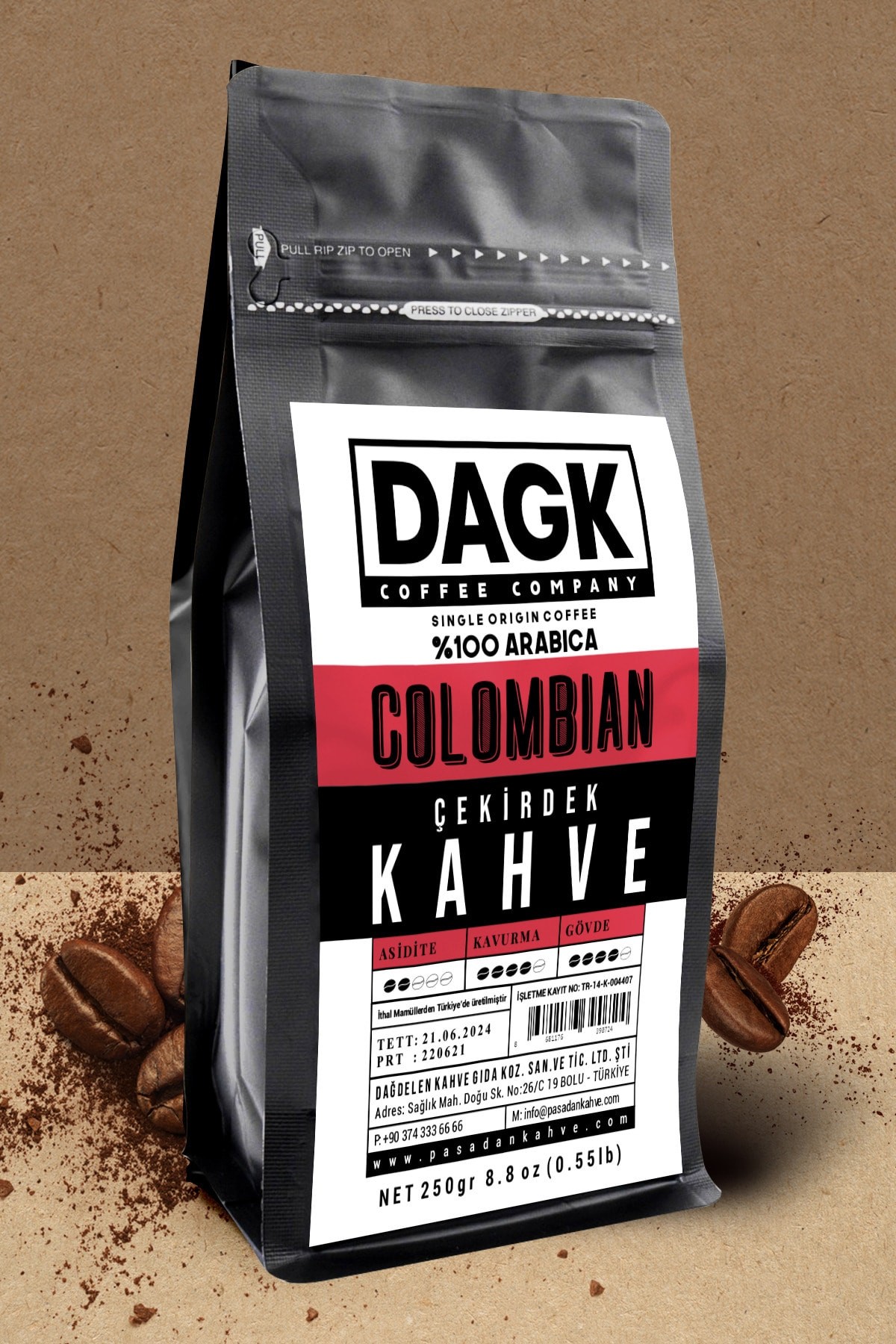 Colombian Çekirdek Kahve 250gr