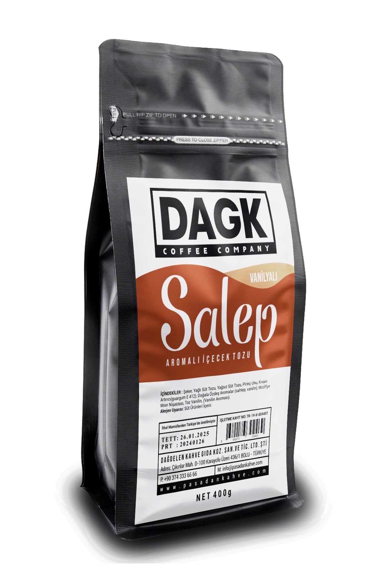 Vanilyalı Salep 400g (AROMALI TOZ İÇECEK)