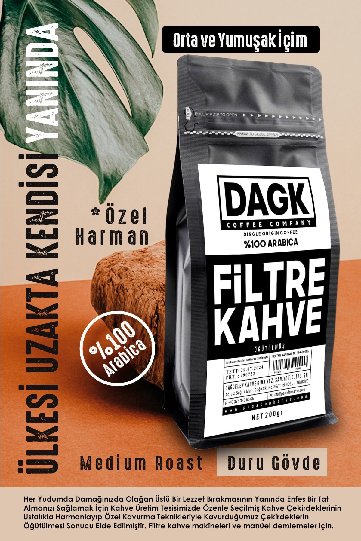 Filtre Kahve 200gr Öğütülmüş