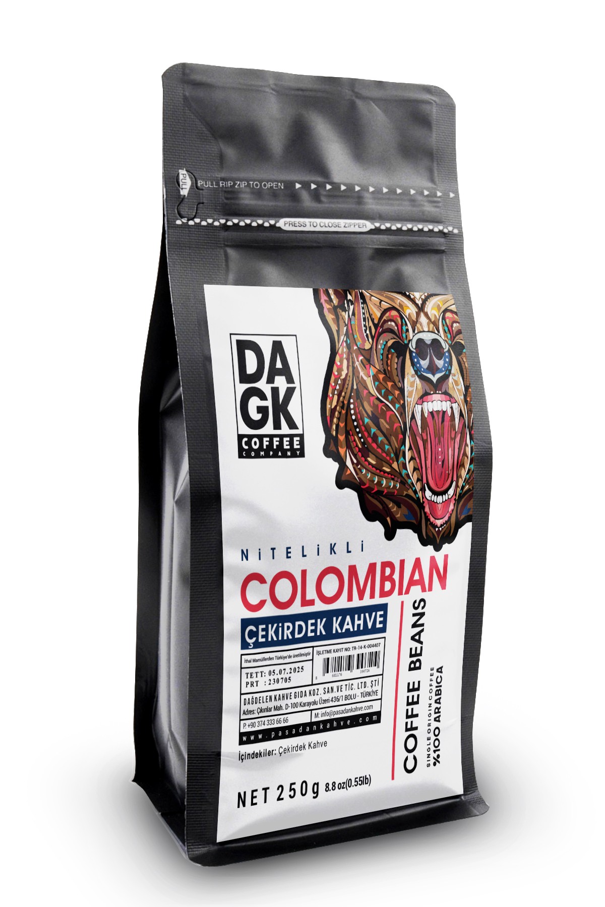Colombian Çekirdek Kahve 250gr