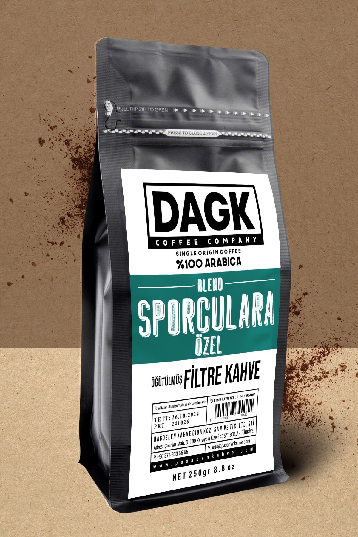 Sporculara Özel Filtre Kahve 250g Öğütülmüş