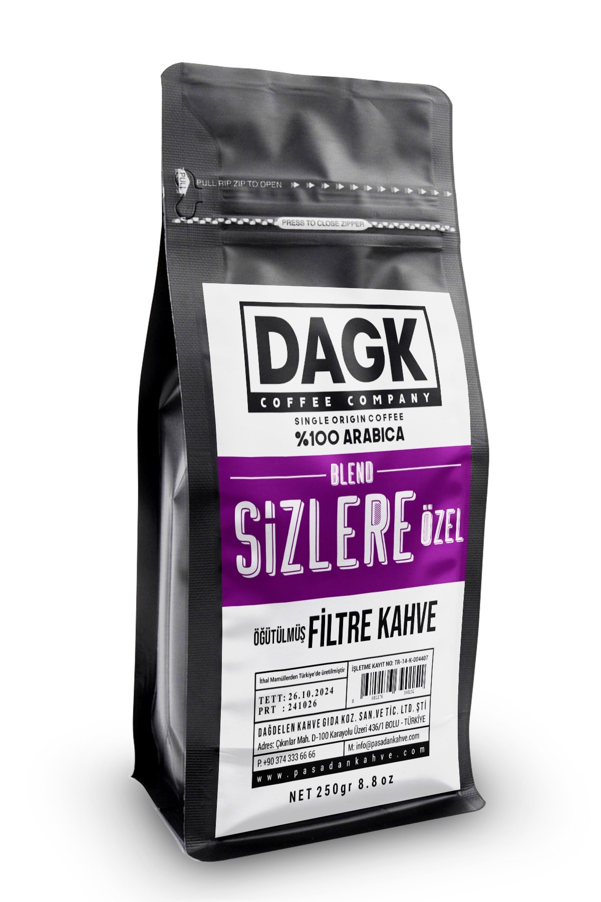Sizlere Özel Filtre Kahve 250g Öğütülmüş